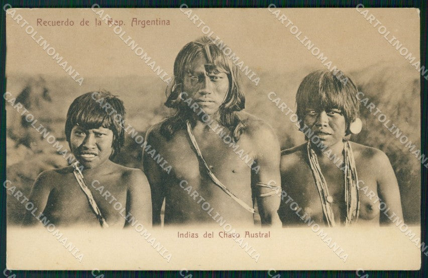 Argentina Types Ethnic Indias del Chaco Austral postcard XP0607 – fronte
