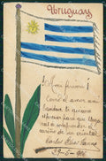 Uruguay Flag Handmade postcard XP0617 – fronte