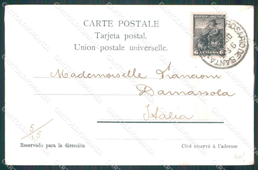 Argentina Rosario Muelles Nacionales postcard XP0673 – retro