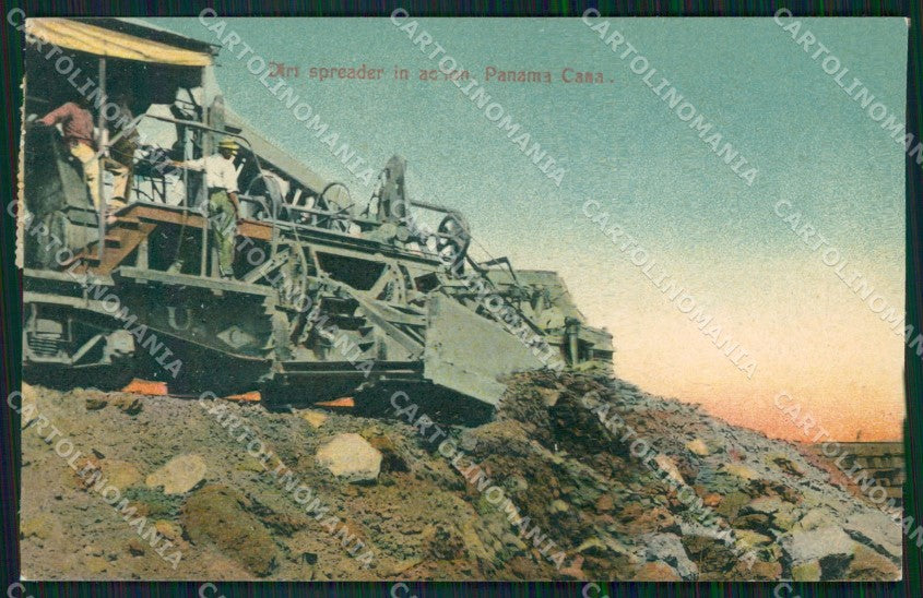Panama Dirt Spreader in Action postcard XP0689 – fronte