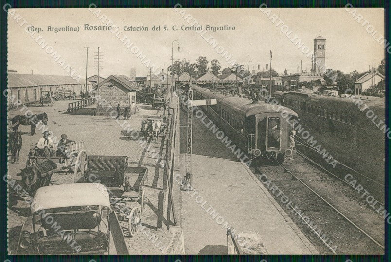 Argentina Rosario Estacion del Ferro Carril postcard XP0705 – fronte