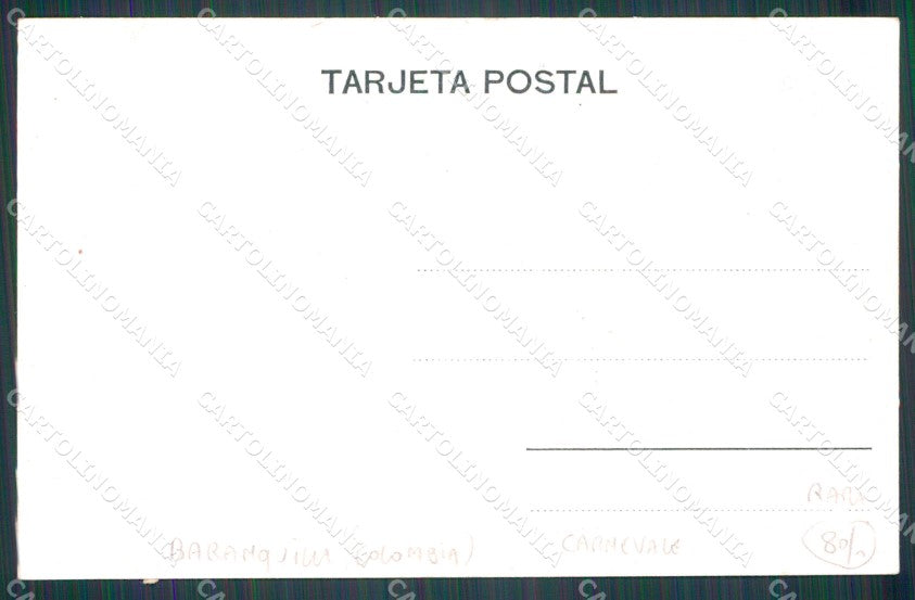 Colombia Barranquilla Danza en Dias de Carnaval postcard XP0708 – retro