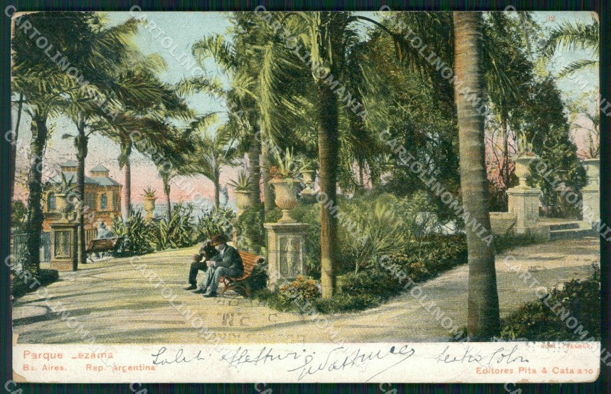 Argentina Buenos Aires Parque Lezama ABRADED BACK postcard XP0724 – fronte