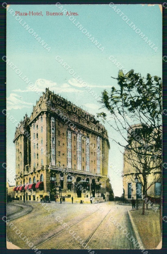 Argentina Buenos Aires Plaza Hotel ABRADED BACK postcard XP0730 – fronte