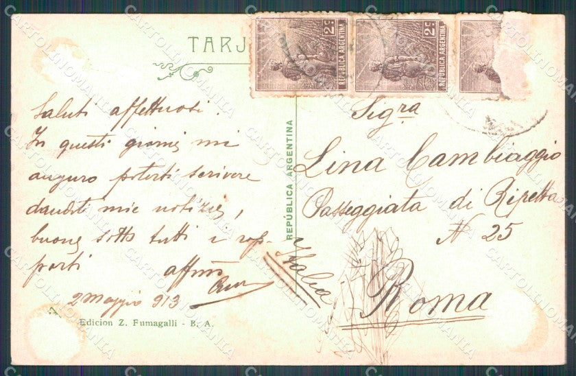 Argentina Buenos Aires Jardin Zoologico ABRADED BACK postcard XP0731 – retro