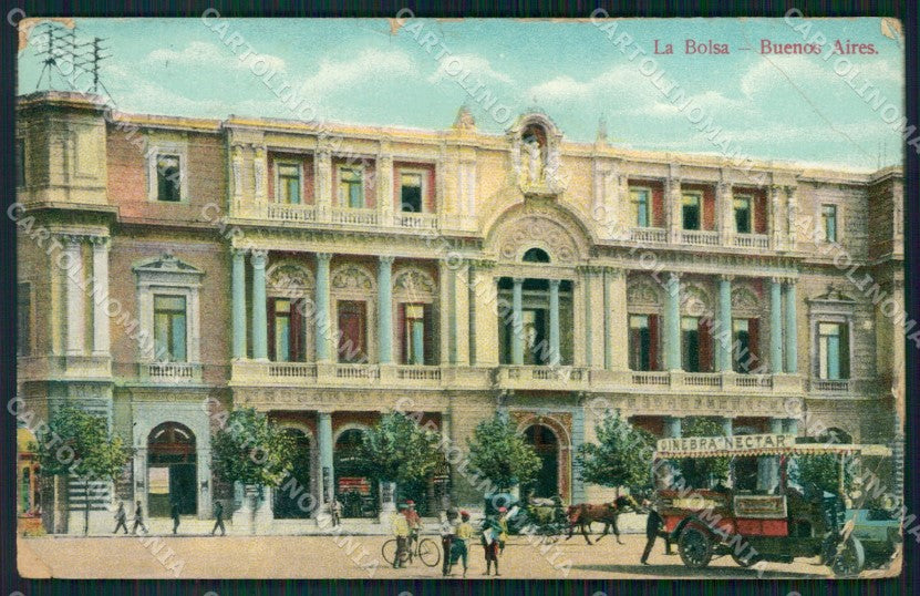 Argentina Buenos Aires La Bolsa CORNER CREASED postcard XP0735 – fronte