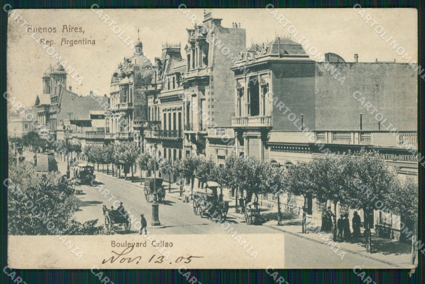 Argentina Buenos Aires Boulevard Callao postcard XP0739 – fronte