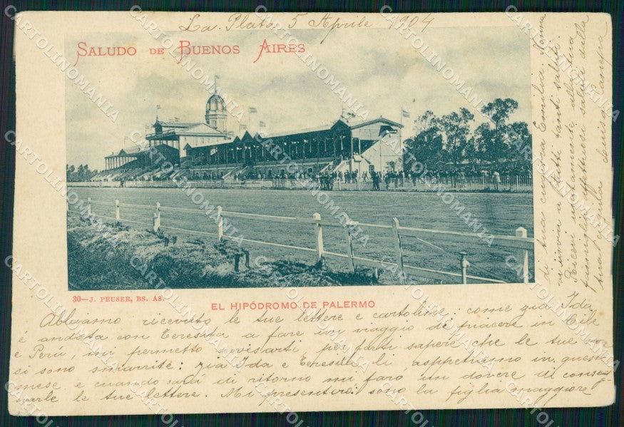 Argentina Buenos Aires Hipodromo de Palermo postcard XP0748 – fronte