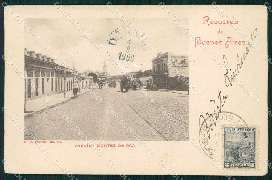 Argentina Buenos Aires Avenida Montes de Oca postcard XP0752 – fronte