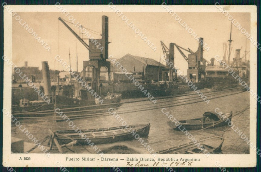 Argentina Bahia Blanca Puerto Militar Darsena postcard XP0762 – fronte