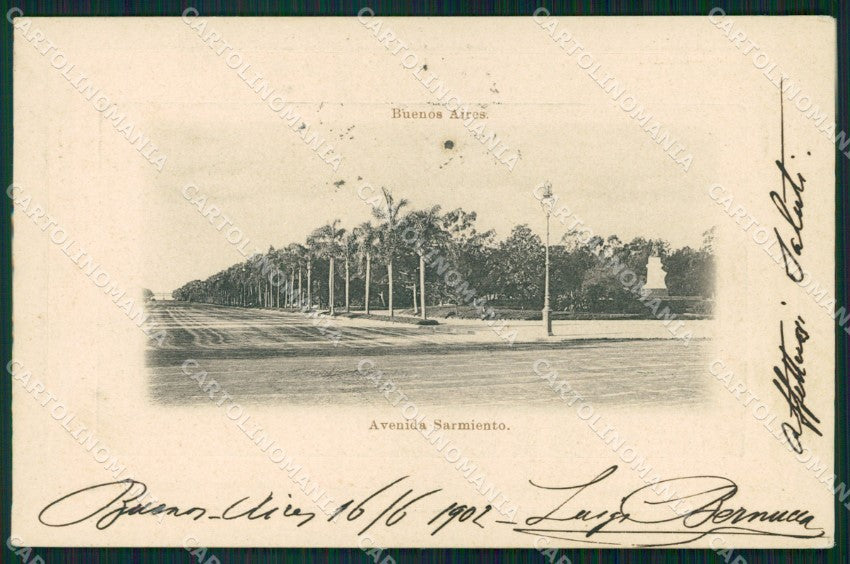 Argentina Buenos Aires Avenida Sarmiento postcard XP0783 – fronte