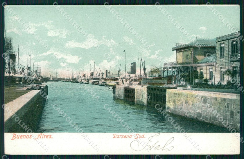 Argentina Buenos Aires Darsena Sud postcard XP0788 – fronte