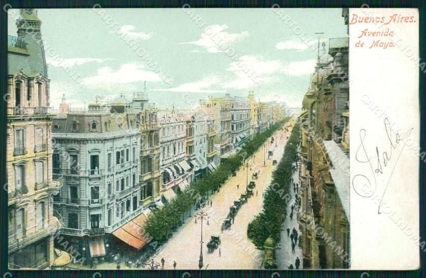 Argentina Buenos Aires Avenida de Mayo postcard XP0792 – fronte