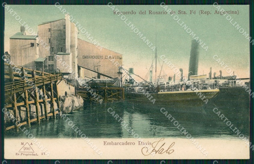 Argentina Rosario de Santa Fe Embarcadero Davis postcard XP0804 – fronte