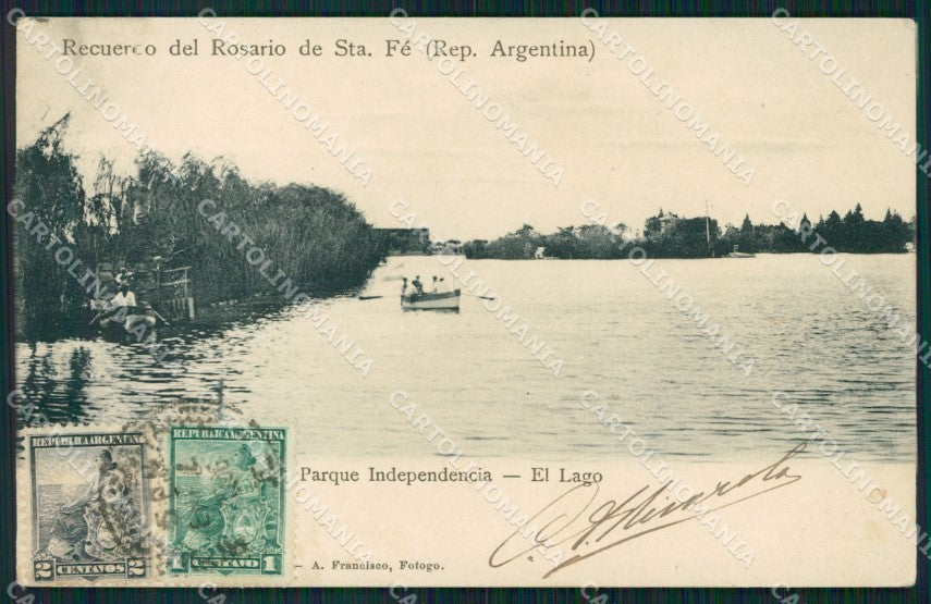 Argentina Rosario de Santa Fe Parque Independencia El Lago postcard XP0807 – fronte