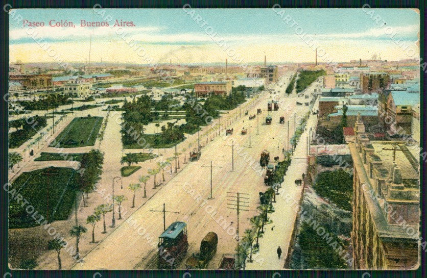 Argentina Buenos Aires Paseo Colon WRINKLE postcard XP0810 – fronte