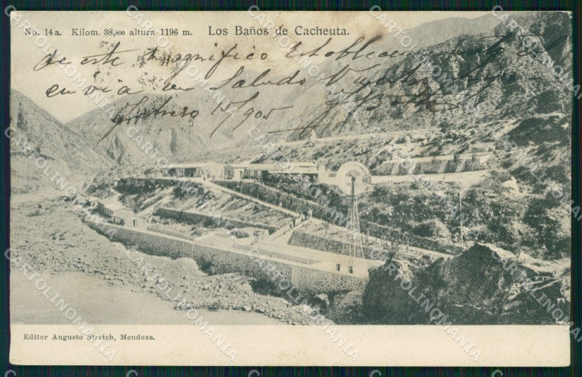 Argentina Cacheuta Los Banos postcard XP0813 – fronte