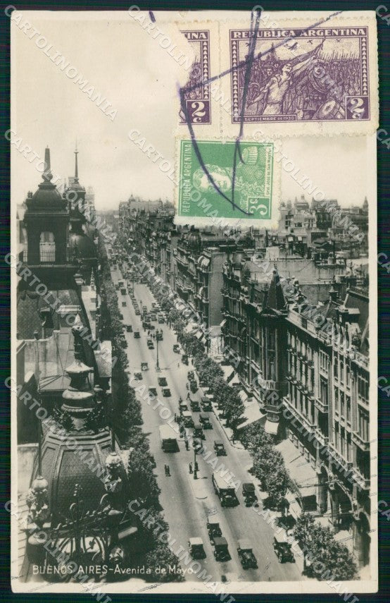 Argentina Buenos Aires Avenida de Mayo RPPC postcard XP0817 – fronte