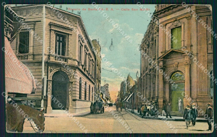 Argentina Rosario de Santa Fe Calle San Martin postcard XP0827 – fronte