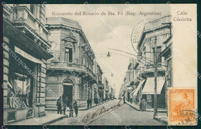Argentina Rosario de Santa Fe Calle Cordoba postcard XP0844 – fronte