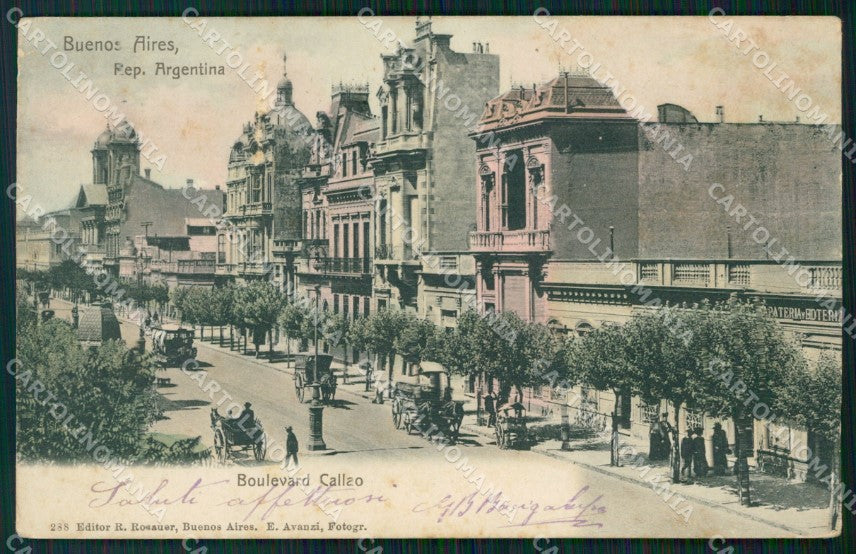 Argentina Buenos Aires Boulevard Callao postcard XP0851 – fronte