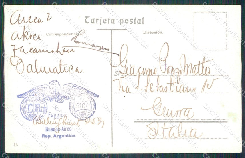 Argentina Buenos Aires Avenida Leandro Alem RPPC postcard XP0856 – retro