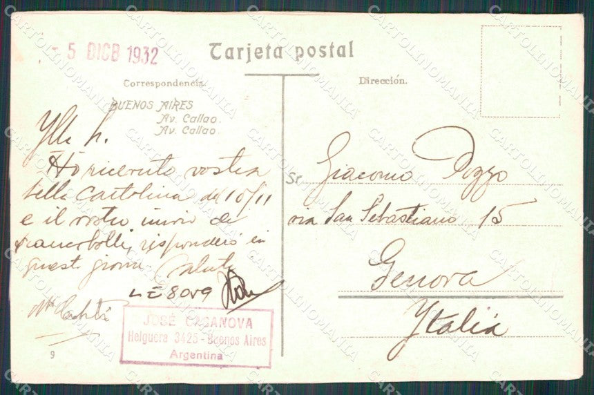 Argentina Buenos Aires Avenida Callao RPPC postcard XP0858 – retro