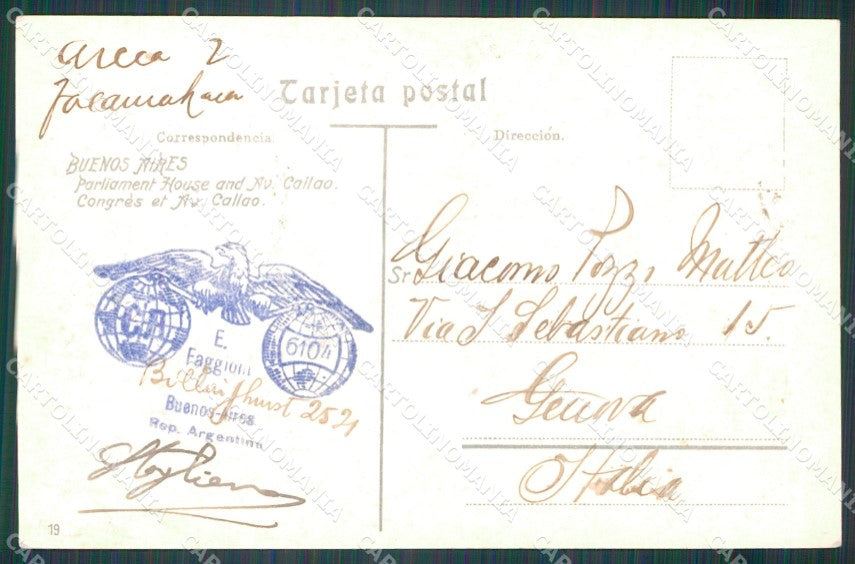Argentina Buenos Aires Congreso y Avenida Callao RPPC postcard XP0859 – retro