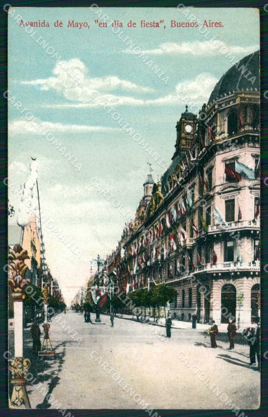 Argentina Buenos Aires Avenida de Mayo postcard XP0862 – fronte