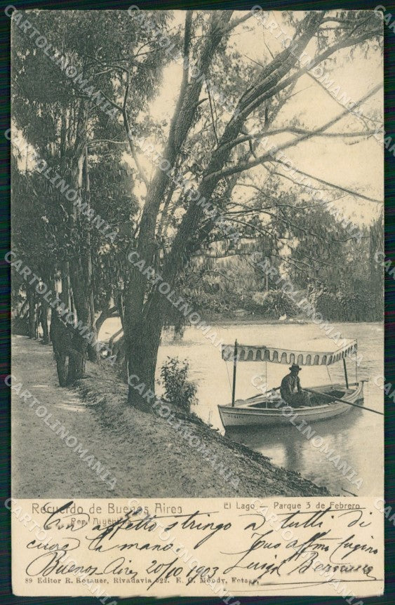 Argentina Buenos Aires El Lago Parque 3 de Febrero postcard XP0872 – fronte