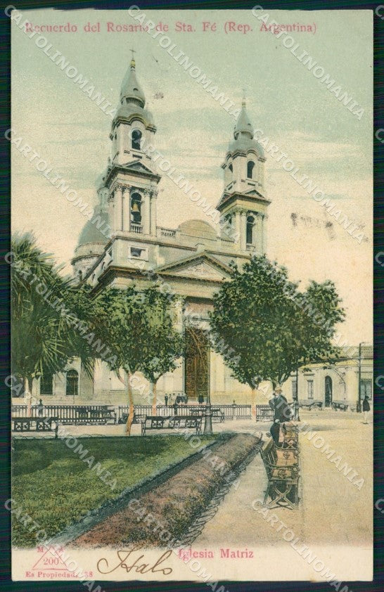 Argentina Rosario de Santa Fe Iglesia Matriz postcard XP0874 – fronte
