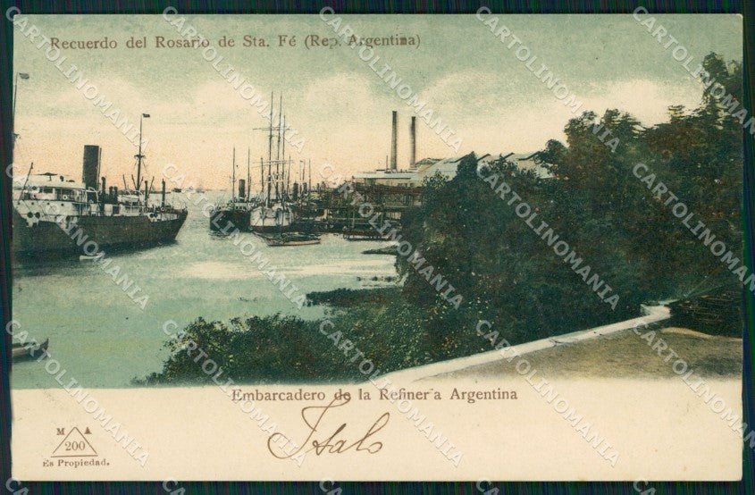 Argentina Rosario de Santa Fe Embarcadero de la Rafineria postcard XP0875 – fronte
