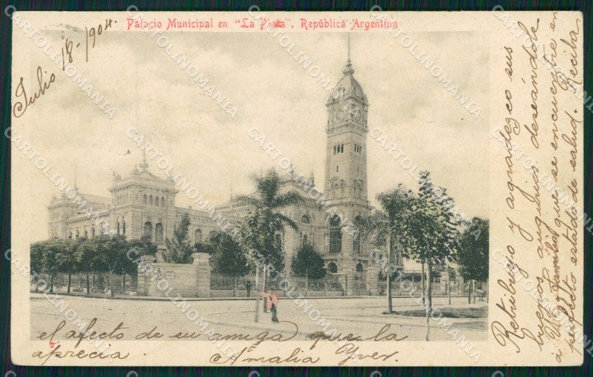 Argentina La Plata Palacio Municipal postcard XP0876 – fronte