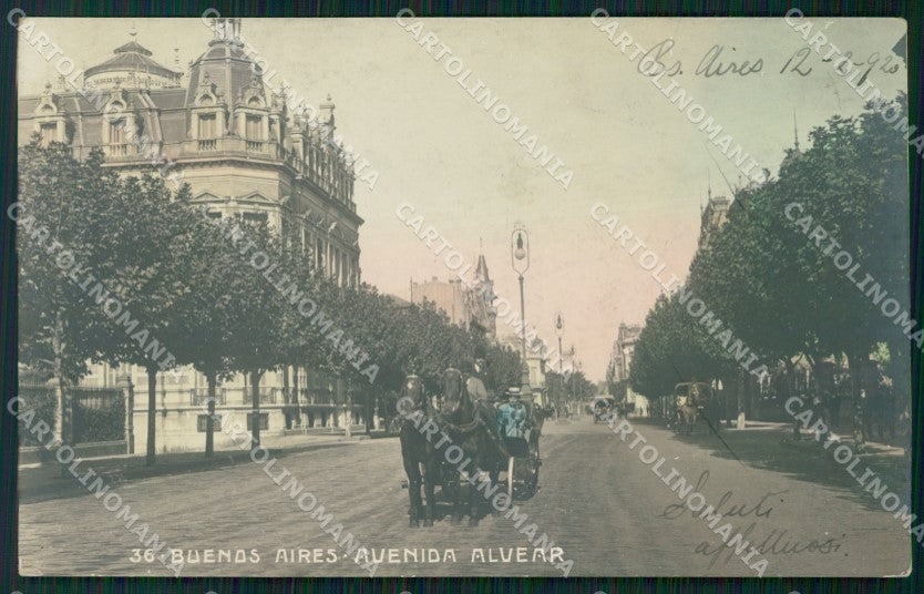 Argentina Buenos Aires Avenida Alvear RPPC postcard XP0878 – fronte