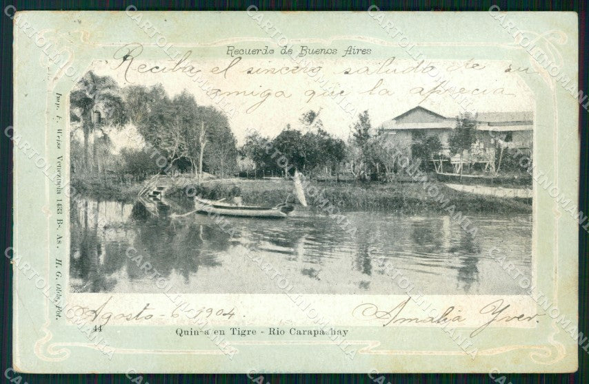 Argentina Buenos Aires Quinta en Tigre Rio Carapachay postcard XP0879 – fronte