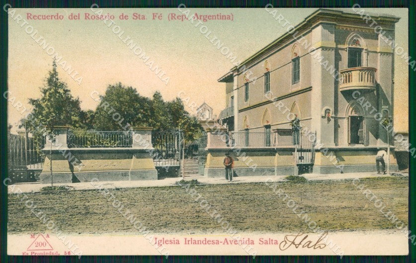 Argentina Rosario de Santa Fe Iglesia Irlandesa Avenida Salta postcard XP0894 – fronte