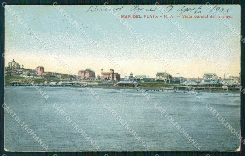 Argentina Mar del Plata Vista Parcial de la Playa postcard XP0898 – fronte