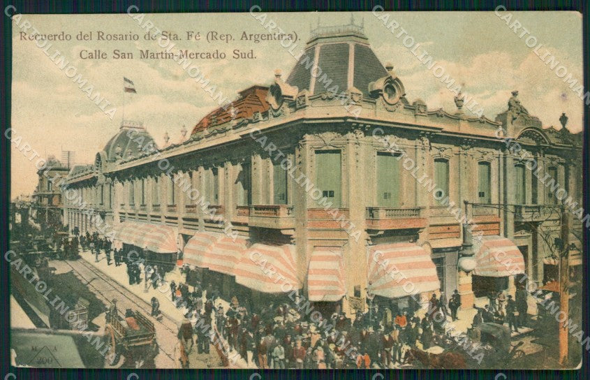 Argentina Rosario de Santa Fe Calle San Martin Mercado Sud postcard XP0902 – fronte