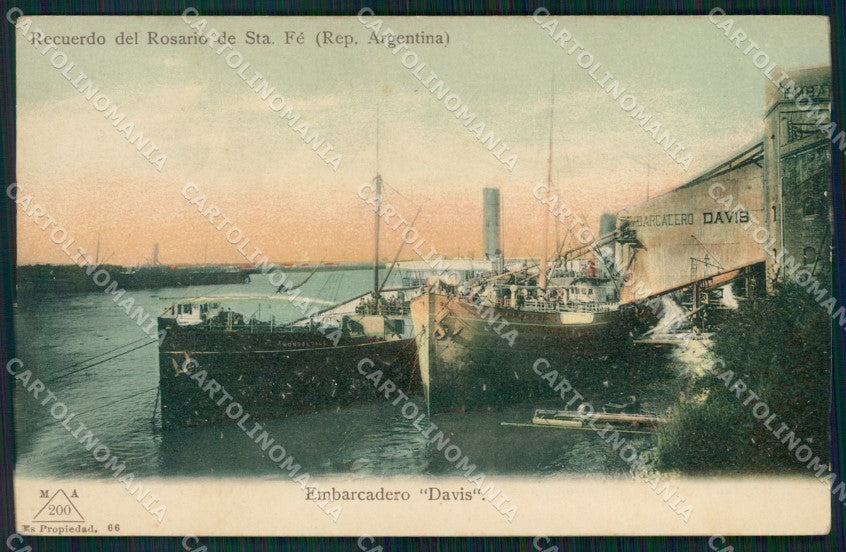 Argentina Rosario de Santa Fe Embarcadero Davis postcard XP0903 – fronte