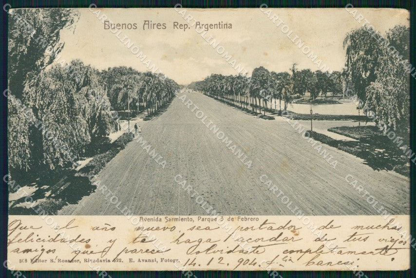 Argentina Buenos Aires Avenida Sarmiento postcard XP0918 – fronte
