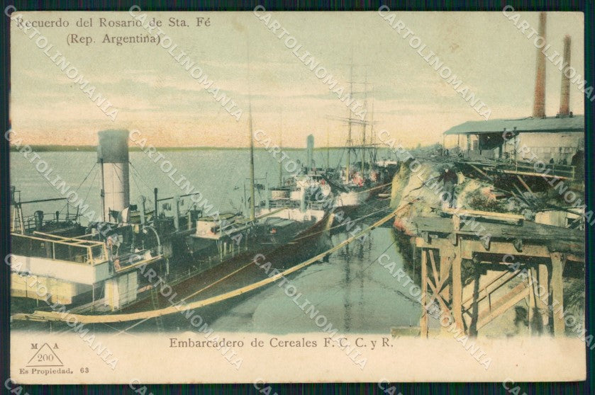 Argentina Rosario de Santa Fe Embarcadero de Cereales postcard XP0920 – fronte