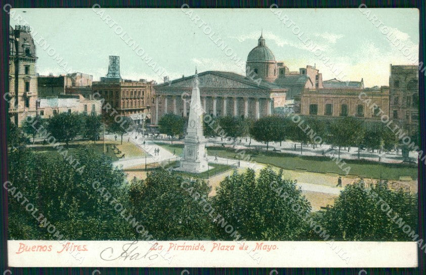 Argentina Buenos Aires La Piramide Plaza de Mayo postcard XP0923 – fronte