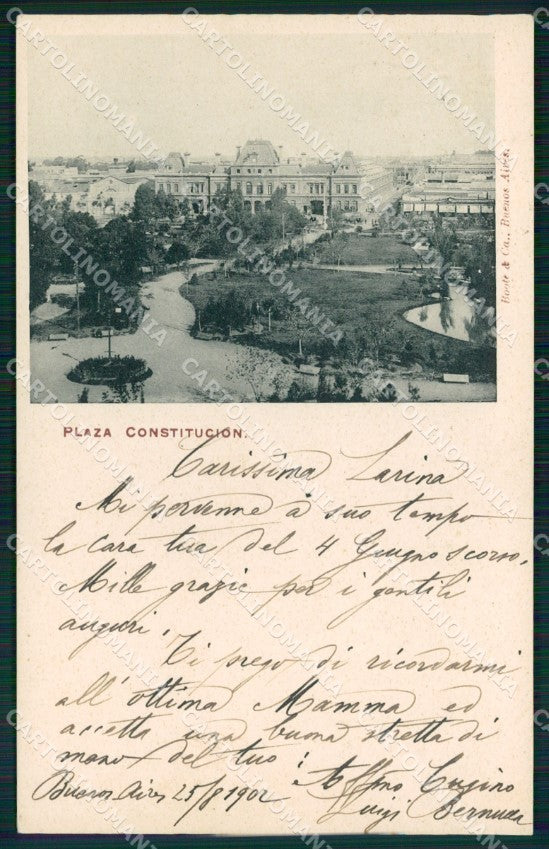 Argentina Buenos Aires Placa Constitucion postcard XP0932 – fronte