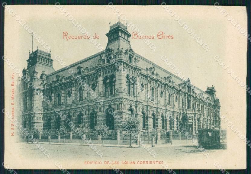 Argentina Buenos Aires Edificio de las Aguas Corrientes TRIMMED postcard XP0934 – fronte