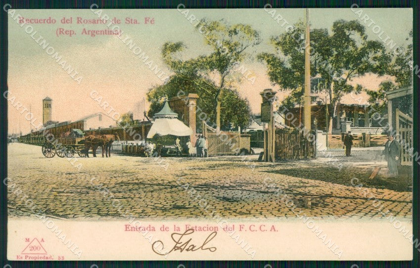 Argentina Rosario de Santa Fe Entrada de la Estacion postcard XP0939 – fronte