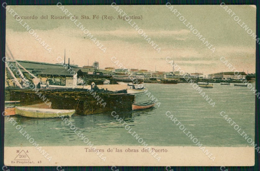 Argentina Rosario de Santa Fe Talleras de las Obras del Puerto postcard XP0941 – fronte