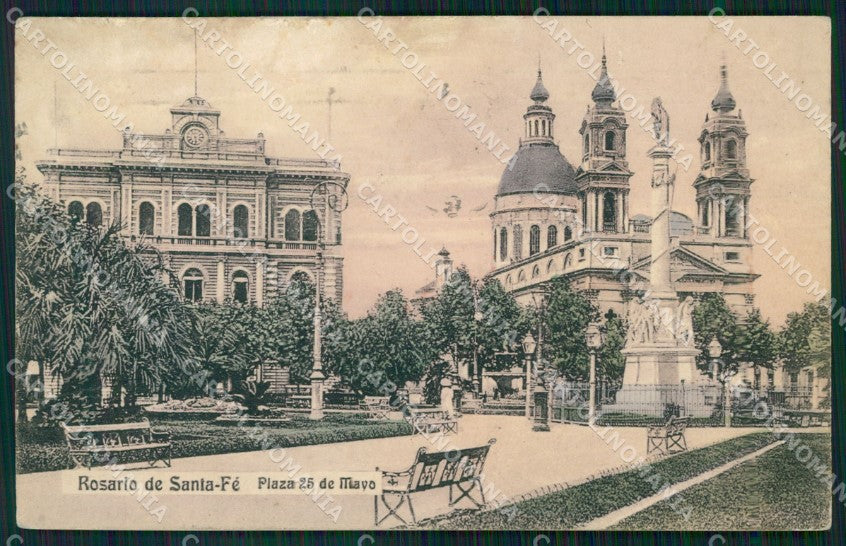 Argentina Rosario de Santa Fe Plaza 25 de Mayo postcard XP0952 – fronte