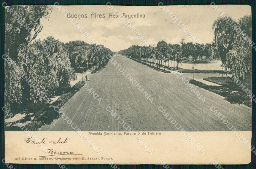 Argentina Buenos Aires Avenida Sarmiento TRIMMED postcard XP0955 – fronte