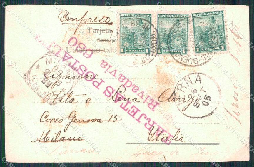 Argentina Buenos Aires Avenida Sarmiento TRIMMED postcard XP0955 – retro