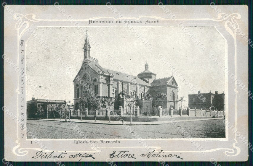 Argentina Buenos Aires Iglesia San Bernardo postcard XP0956 – fronte